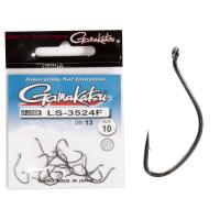Крючки рыболовные Gamakatsu LS-3524F NEW LABEL EYED HOOKS BLACK # 10 (13 шт)
