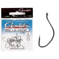 Крючки рыболовные Gamakatsu LS-3524F NEW LABEL EYED HOOKS BLACK # 8 (13 шт)