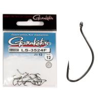 Крючки рыболовные Gamakatsu LS-3524F NEW LABEL EYED HOOKS BLACK # 12 (13 шт)