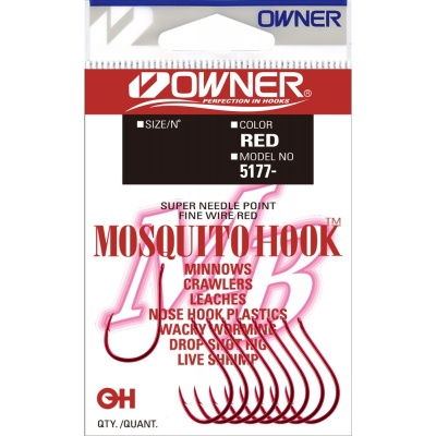 Крючок OWNER Mosquito Hook red №10 12шт