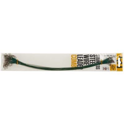 Поводки стал. 1x7 Lucky John SSW оснащ. вертл. и вертл. с застёж. d 0.52мм/12кг/15см/ набор  1шт