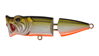 Воблер Поппер составной Strike Pro Pike Pop Joint 75, 11 гр, 612T Natural Shad Silver