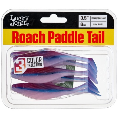 Виброхвосты съедоб. искусст. LJ Pro Series ROACH PADDLE TAIL 3.5in (08.89)/G05 6шт.
