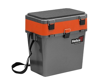 Ящик зимний Helios Ice Fishing BOX серый/оранжевый 19 л