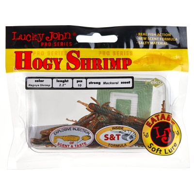 Виброхвосты съедоб. искусст. LJ Pro Series HOGY SHRIMP 2,2in(05.60)/085 10шт.