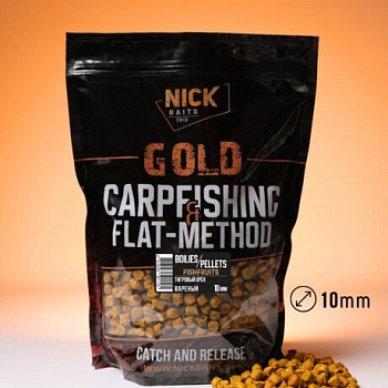 Прикормка рыболовная пеллетс NICK BAITS GOLD "FISHFRUITS 10 мм" Тигровый орех; пачка 1 кг,