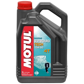 Масло 1 л, Motul OUTBOARD TECH 4Т 10W30 моторное, полусинтетическое