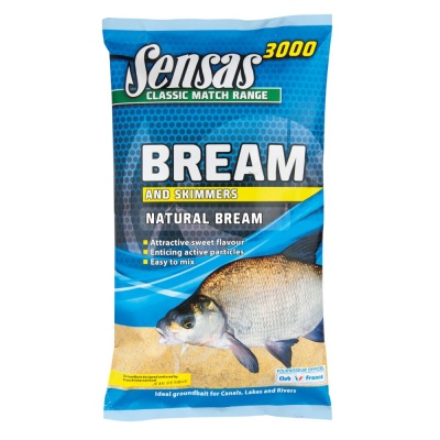 Прикормка Sensas 3000 NATURAL BREAM 1кг, ФРАНЦИЯ