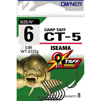 Крючок OWNER Carp Taff Iseama teflon №8 9шт