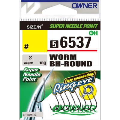 Крючок OWNER Worm BH-Round BC №12 10шт