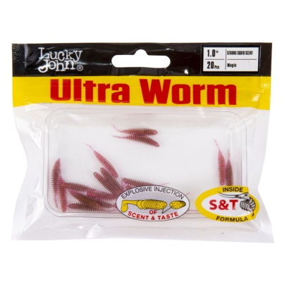 Слаги съедобные искусственные LJ Pro Series ULTRAWORM 1,0in (02.54)/S14 20шт.