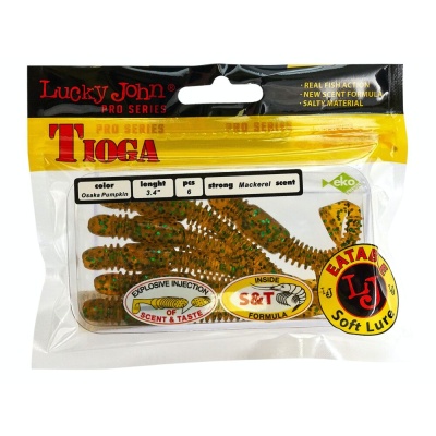 Виброхвосты съедобные искусственные LJ Pro Series TIOGA 08.64/PA19 6шт.