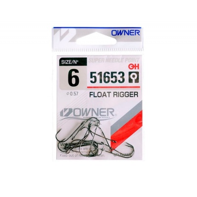 Одинарный крючок OWNER FLOAT RIGGER №6 (10шт)