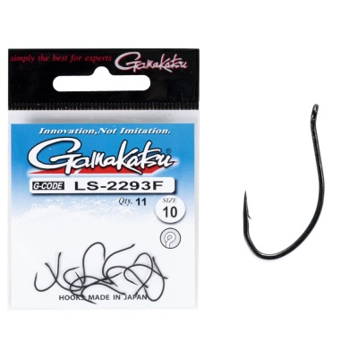 Крючки рыболовные Gamakatsu LS-2293F NEW LABEL EYED HOOKS BLACK #10 (11 шт)