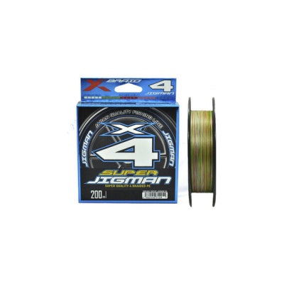Шнур YGK X-Braid Super Jigman X4 200m #1.0/0.165мм 18Lb/8.2кг