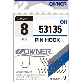 Крючок OWNER Pin Hook gold №10 10шт