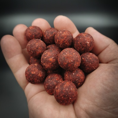 Прикормка рыболовная бойлы NICK BAITS GOLD "FISHFRUITS 20 мм" Клубничный джем; пачка 1 кг,