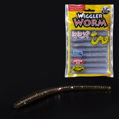 Слаги съедоб. искусст. LJ Pro Series WIGGLER WORM 2.3in(05.84)/S21 9шт.