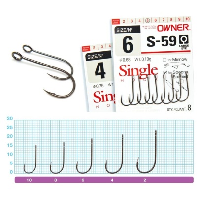 Крючок OWNER S-59 BC №4 7шт