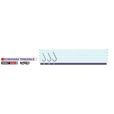 Крючок OWNER Tenkara Straight w/eye brown №8 10шт