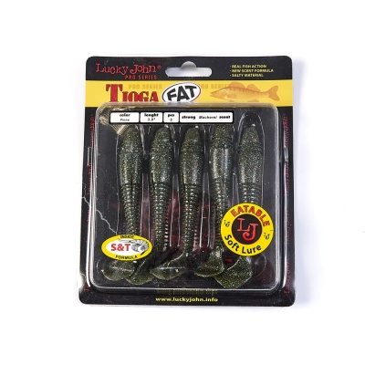Виброхвосты съедоб. искусст. LJ Pro Series TIOGA FAT 3.9in(10.00)/F08 5шт.