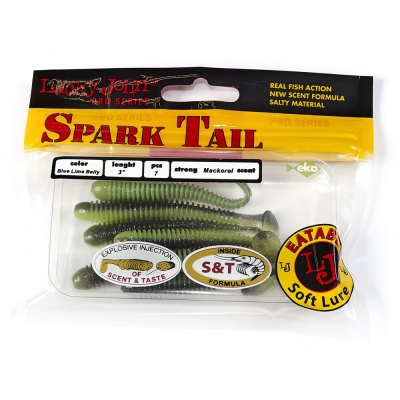 Виброхвосты съедоб. искусст. LJ Pro Series Spark Tail 3,0in(07,60)/T53 7шт.