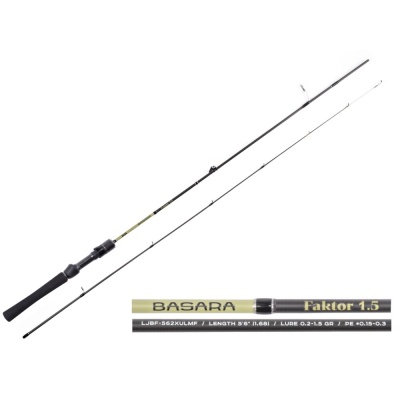 Удилище спин. Lucky John Basara FAKTOR LJBF-562XULMF 1.5 5'6" (1.68) 0.2-1.5 g