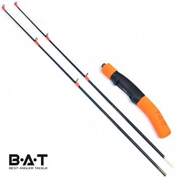 Удочка зим д/блесн BAT Zander Bow 60см, 2хл карбон+стеклопл, неопрен оранж (Код товара: УТ11081)