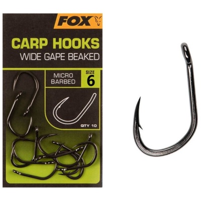 Карповый крючок Fox Carp Hooks Wide Gape Beaked # 6