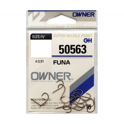 Крючок OWNER Funa brown №16 18шт