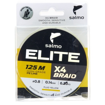 Шнур плет. Salmo Elite х4 BRAID Fluo Yellow 125/014