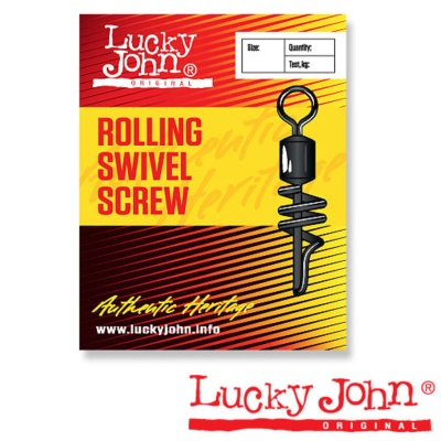 Вертлюги c застежкой Lucky John ROLLING SCREW 012 10шт.