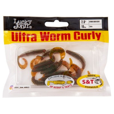 Слаги съедобные искусственные LJ Pro Series ULTRAWORM CURLY 2,0in (05.00)/PA03 9шт.