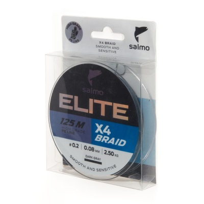 Шнур плет. Salmo Elite х4 BRAID Dark Gray 125/010
