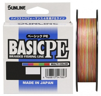 Шнур Sunline Basic PE HG 150m (Multicolor 5C) #0.6/0.132mm 10lb/4.5kg