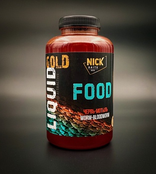 Ликвид NICK BAITS "FOOD" Червь-Мотыль 500 мл