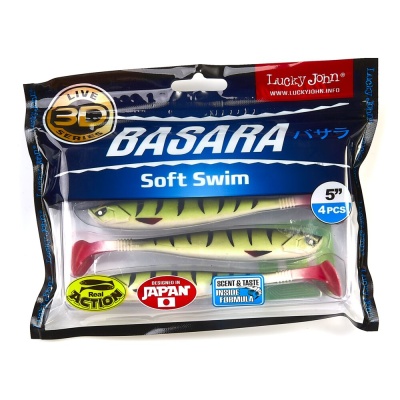 Виброхвосты LJ 3D Series BASARA SOFT SWIM 5.0in(12,70)/PG10 4шт.