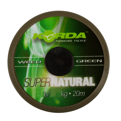 Поводковый материал KORDA Super Natural Weedy Green 18lb 20м