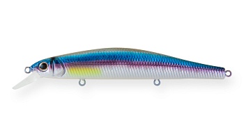 Воблер Strike Pro Inquisitor 110SP 16,2гр, 0,8-1,5м, A210-SBO-RP Rainbow Ghost Wakasagi
