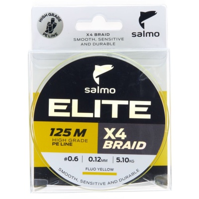 Шнур плет. Salmo Elite х4 BRAID Fluo Yellow 125/012