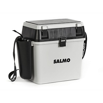 Ящик рыболов. зим. Salmo 2-х ярус.(из 5-ти частей) пласт. 39.5x24.5x38см сер.