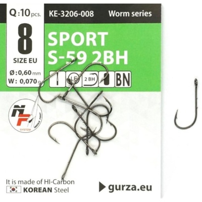 SPORT S-59 2BH # 8 BC 10 шт.(широкое ухо)