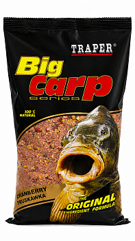 Прикормка рыболовная Traper 1kg BIG CARP Truskawka