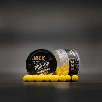 Насадка рыболовная NICK BAITS "POP-UP 12 мм" Молочный орех; банка 35 шт,