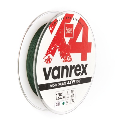 Шнур плет. Lucky John Vanrex х4 BRAID Moss Green 125/017