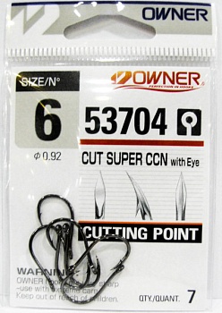 Крючок OWNER Cut Super CCN w/eye BC №6 7шт