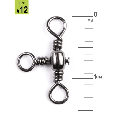 Вертлюги трехсторониие Lucky John Pro Series CROSSLINE SWIVEL  008 10шт.