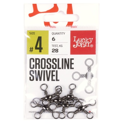 Вертлюги трехсторониие Lucky John Pro Series CROSSLINE SWIVEL  008 10шт.