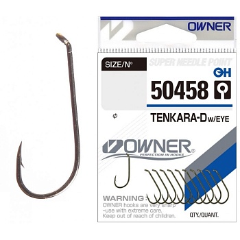 Крючок OWNER Tenkara Down w/eye brown №8 10шт