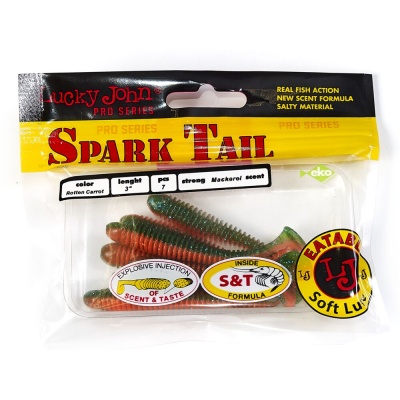 Виброхвосты съедоб. искусст. LJ Pro Series Spark Tail 3,0in(07,60)/T56 7шт.